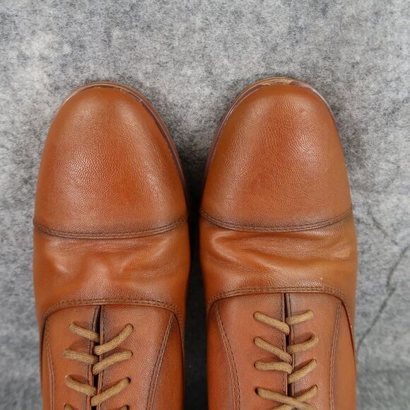 Report Shoes Mens 9 Oxfords Cap Toe Dress Formal Dominic Fashion Classic Brown